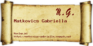 Matkovics Gabriella névjegykártya